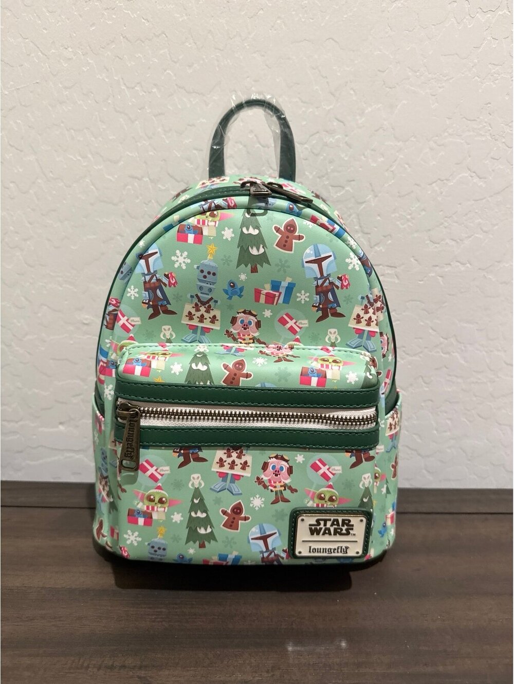 Loungefly Star Wars The Mandalorian Chibi Holiday Backpack NWT